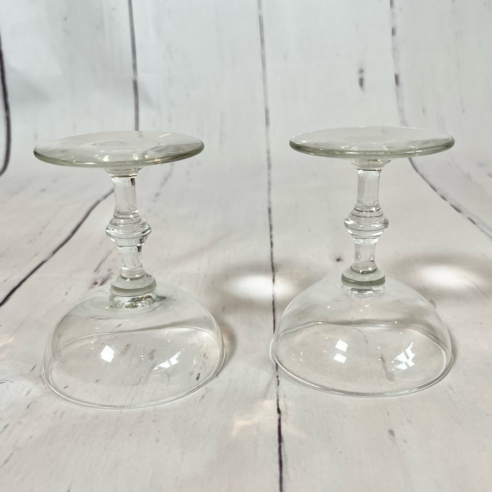 Vintage Libbey Georgian Champagne Coupe Glasses - Set of 2 MCM Sherbet Stemware - Picture 3 of 3